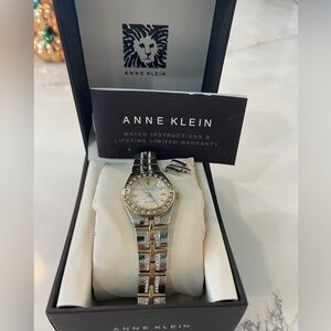 Anne Klein Two-Tone Watch with Crystal Accents